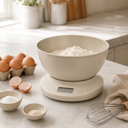 Digital Kitchen Scale With Mixing Bowl