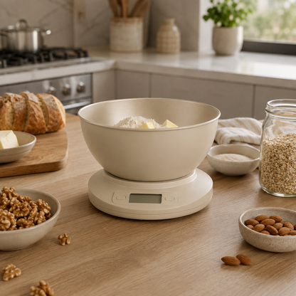Digital Kitchen Scale With Mixing Bowl