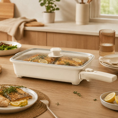 Detachable-Handle Ceramic Cooking Pan