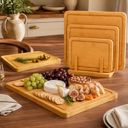 Extra-Large Bamboo Cutting Board Set
