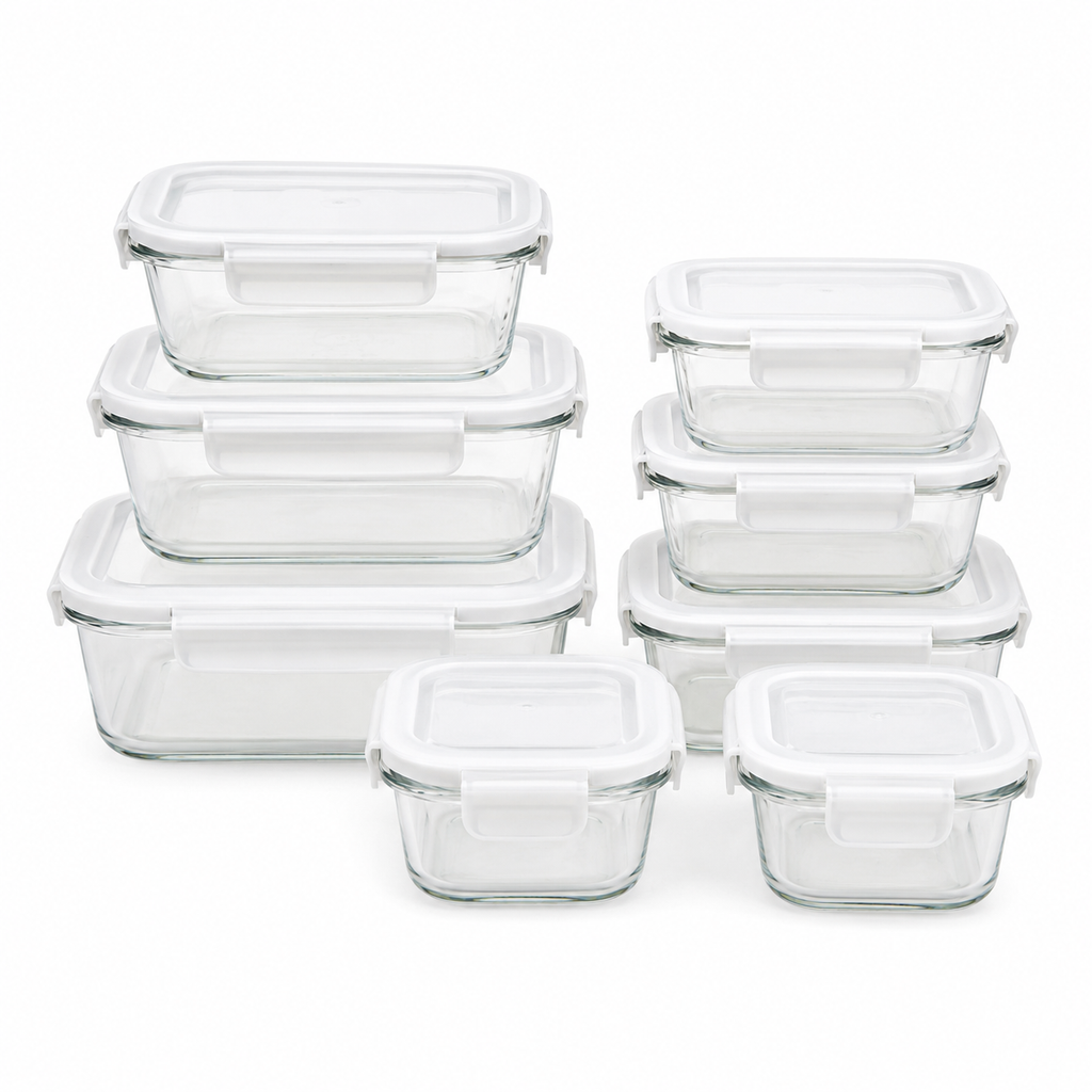 Glass Meal Prep Container Set