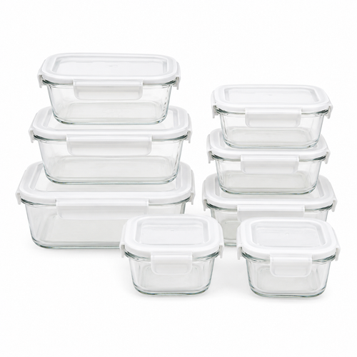 Glass Meal Prep Container Set